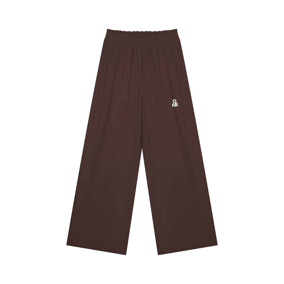 001 Hose mit weitem Bein und hoher Taille