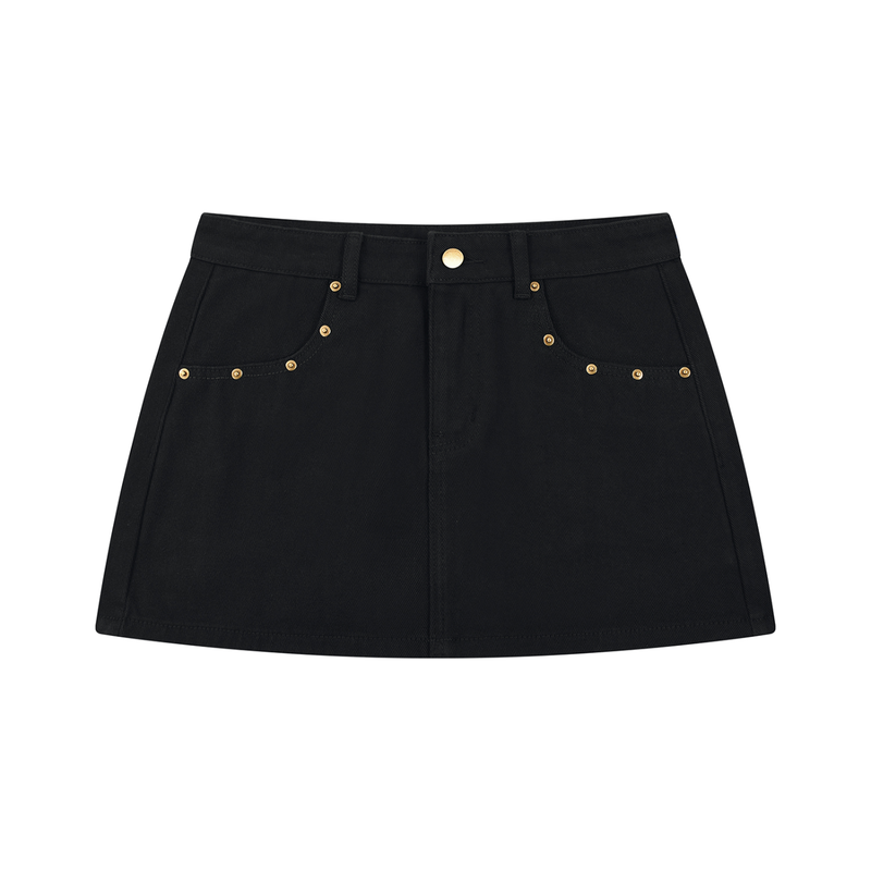 001 Jean Studded Mini