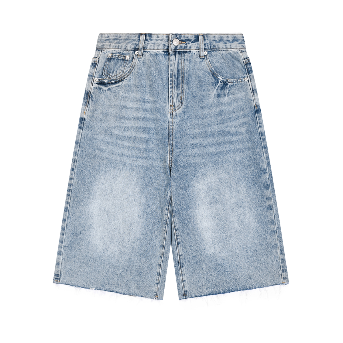 001 Men's Vintage Wide Leg Denim Shorts