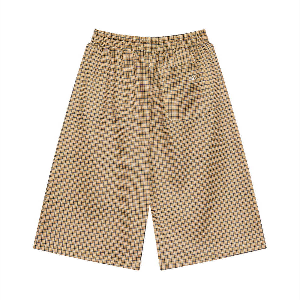 001 Men's Plaid Cropped Short