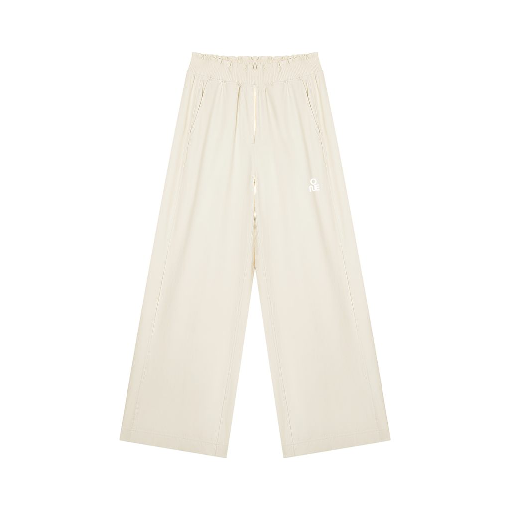 001 Hose mit weitem Bein und hoher Taille