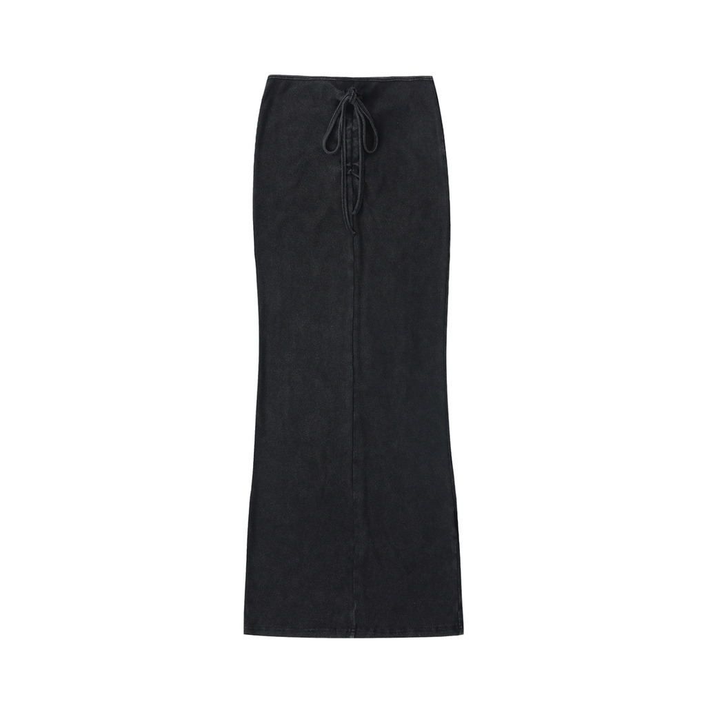 001 Dye-Washed Drawstring Maxi