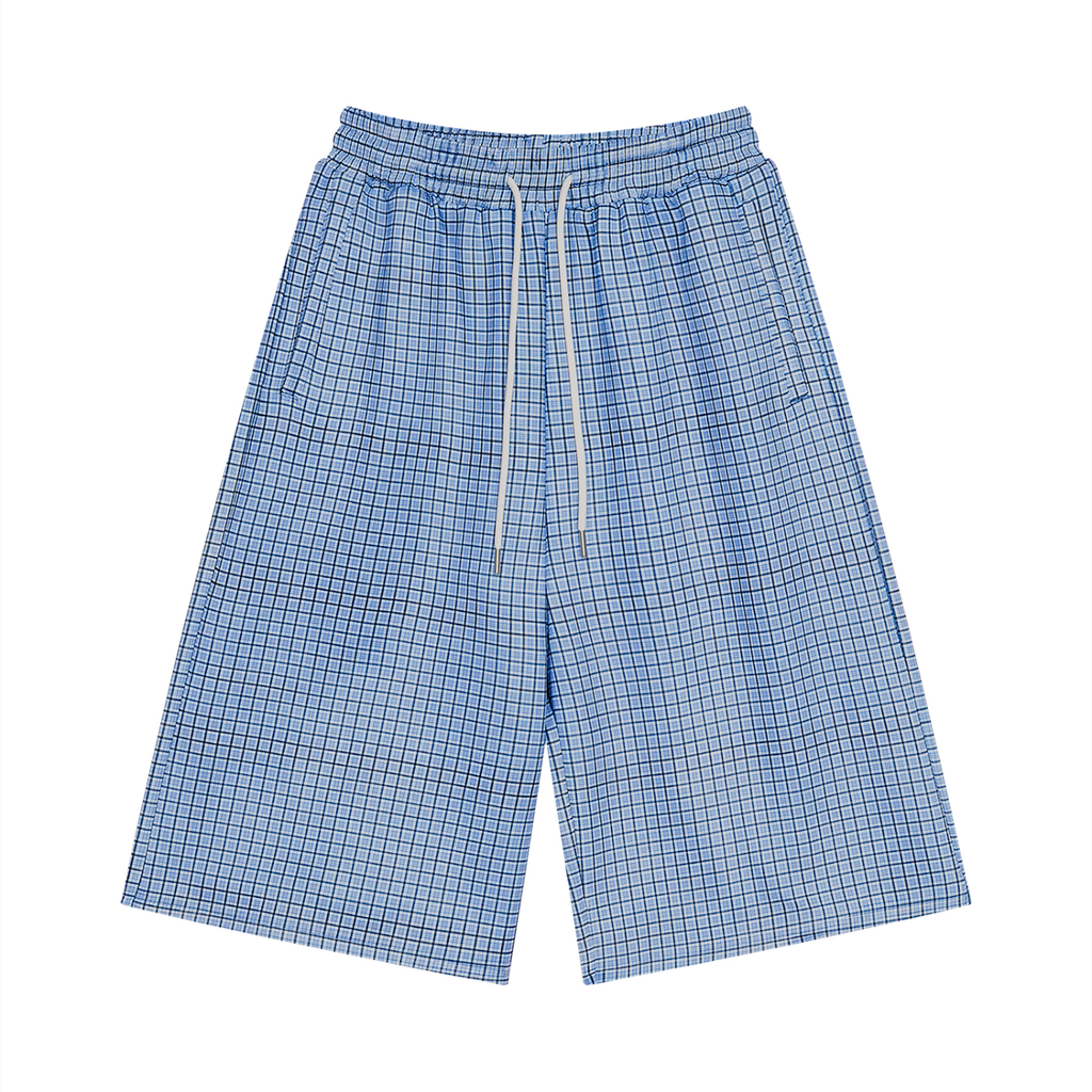 001 Men's Plaid Cropped Short