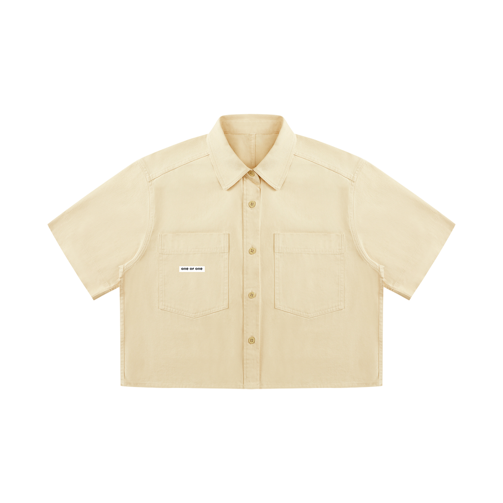 001 Cropped Button-up