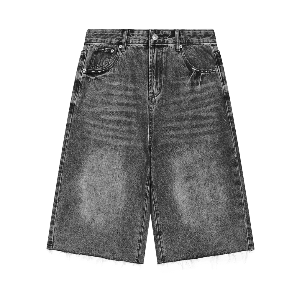 001 Men's Vintage Wide Leg Denim Shorts