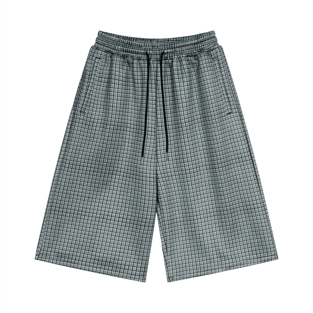 001 Men's Plaid Cropped Short