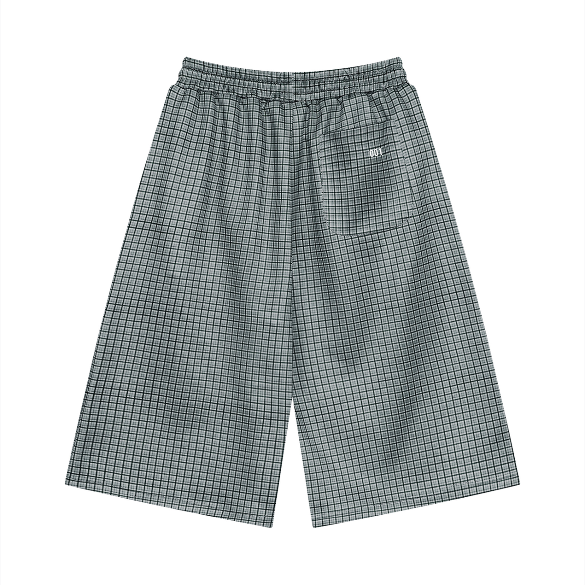 001 Men's Plaid Cropped Short